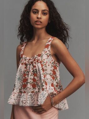 Maeve Mixed Print Swing Top